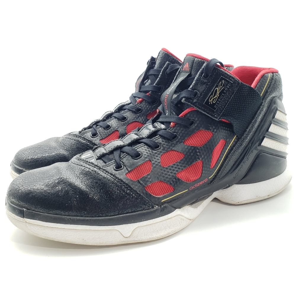 Adidas adizero Derrick Rose 2 Black/Red Size 11.5 Basketball Shoes 2011 G22887